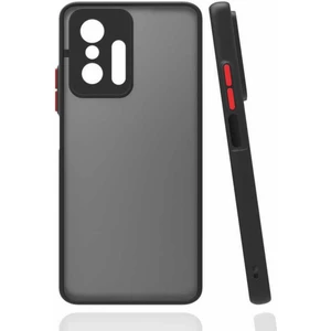 Xiaomi Mi 11T Pro 5g Uyumlu Kılıf Kamera Korumalı Renkli Tuşlu Transparan Kapak