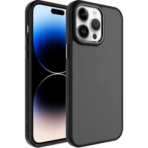 Apple iPhone 13 Pro Kılıf Metal Çerçeve Hassas Butonlu Renkli Buzlu Şeffaf Transparan Kapak