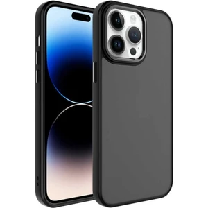 Apple iPhone 14 Pro Kılıf Metal Çerçeve Hassas Butonlu Renkli Buzlu Şeffaf Transparan Kapak