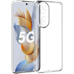 Honor 90 Kılıf Kamera Korumalı Renksiz Şeffaf Esnek Süper Silikon Kapak