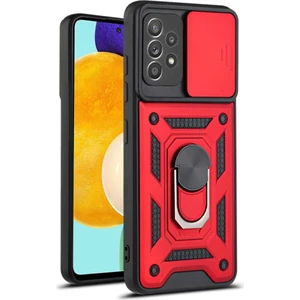 A72 Kılıf Kamera Korumalı Sürgülü Yüzüklü Armor Military Tank Zırhlı