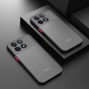 Poco X6 Pro 5g Kılıf Mat Parmak Izi Yapmaz Kamera Korumalı Renkli Tuşlu Sert Silikon