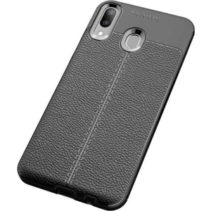 Samsung Galaxy M20 Kılıf Rugan Armor Deri Görünümlü Parmak İzi Yapmaz Dayanıklı Niss Silikon Kapak