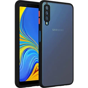 Samsung Galaxy A7 2018 Kılıf Mat Parmak Izi Yapmaz Kamera Korumalı Renkli Tuşlu Sert Silikon