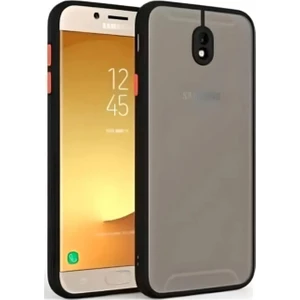 Samsung Galaxy J4 Mat Kamera Korumalı Renkli Tuşlu Sert Silikon Kılıf