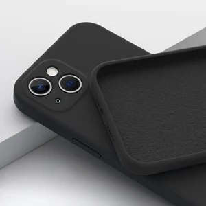 iPhone 13 Kılıf Kadife Lansman Soft Yumuşak Liquid Silikon Kamera Korumalı Mara