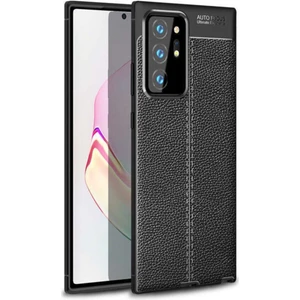 Samsung Galaxy Note 20 Ultra Kılıf Rugan Armor Deri Görünümlü Parmak İzi Yapmaz Dayanıklı Niss Silikon Kapak