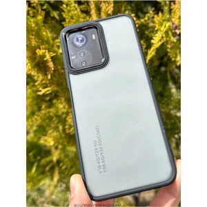 Vivo Y16 4g Kılıf Metal Çerçeve Hassas Butonlu Renkli Buzlu Şeffaf Transparan Kapak