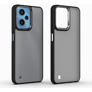 Xiaomi Redmi Note 12 Pro 5g Kılıf Metal Çerçeve Hassas Butonlu Renkli Buzlu Şeffaf Transparan Kapak