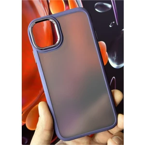 Apple iPhone 11 Kılıf Metal Çerçeve Hassas Butonlu Renkli Buzlu Şeffaf Transparan Kapak