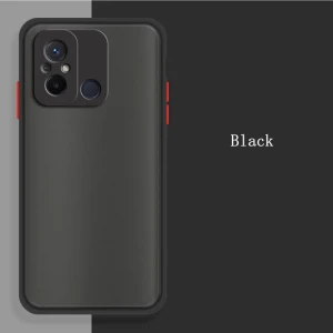 Xiaomi Redmi 12C Kılıf Mat Parmak Izi Yapmaz Kamera Korumalı Renkli Tuşlu Sert Silikon
