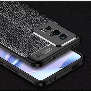Poco F5 Pro 5g Kılıf Kamera Çıkıntılı Deri Görünümlü Dikiş Desenli Koruyucu Kapak Kilif