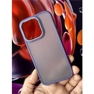 Apple iPhone 15 Pro Kılıf Metal Çerçeve Hassas Butonlu Renkli Buzlu Şeffaf Transparan Kapak