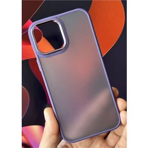 Apple iPhone 13 Pro Max Kılıf Metal Çerçeve Hassas Butonlu Renkli Buzlu Şeffaf Transparan Kapak