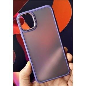 Apple iPhone 11 Pro Max Kılıf Metal Çerçeve Hassas Butonlu Renkli Buzlu Şeffaf Transparan Kapak