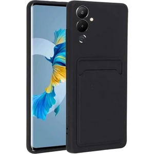 Tecno Pova Neo 2 Kılıf Kamera Korumalı Kartlıklı Cüzdanlı Kırmızı Tuşlu Siyah Silikon Kapak