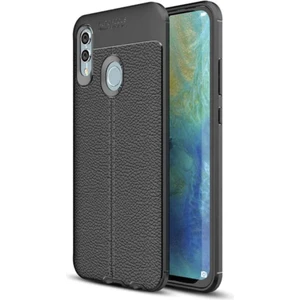 Huawei P Smart 2019 Kılıf Rugan Armor Deri Görünümlü Parmak İzi Yapmaz Dayanıklı Niss Silikon Kapak