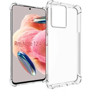 Xiaomi Redmi Note 12 Kılıf AntiShock Köşe Korumalı Darbe Emici Crystal Berrak Şeffaf Sert Silikon