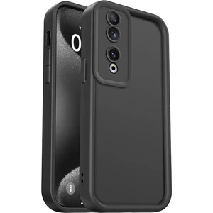 Honor 90 Kılıf Kamera Korumalı Yumuşak Dokulu Darbe Emici Siyah Silikon Kapak