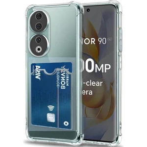 Honor 90 Kılıf Kamera Koruma ve Köşe Korumalı Kartlıklı Cüzdanlı Darbe Emici Kapak