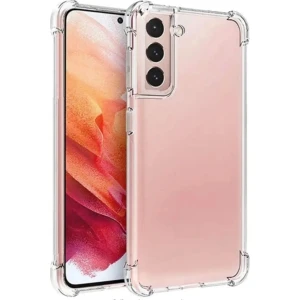 Samsung Galaxy S21 Kılıf AntiShock Köşe Korumalı Darbe Emici Crystal Berrak Şeffaf Sert Silikon