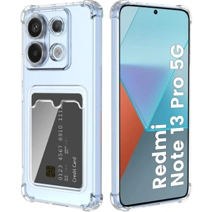 Xiaomi Redmi Note 13 Pro 5g Kılıf Kamera Koruma ve Köşe Korumalı Kartlıklı Cüzdanlı Kapak