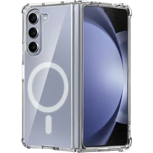 Samsung Galaxy Z Fold 3 Kılıf Magsafe Wireless Kablosuz Şarj Destekli Sert Şeffaf Darbe Emici Kapak
