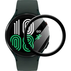 Samsung Galaxy Watch 7 40MM Uyumlu Tam Kaplayan Kavisli Siyah Çerçeveli Saat Ekran Koruyucu