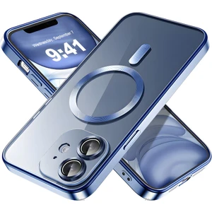 Apple iPhone 12 Kılıf Kamera Lens Korumalı Magsafe Şarj Kilifi Şeffaf Renkli Yumuşak Kapak