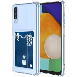 Samsung Galaxy A50/A30S Kılıf Kamera Koruma ve Köşe Korumalı Kartlıklı Cüzdanlı Darbe Emici Kapak