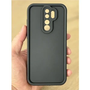 Xiaomi Redmi Note 8 Pro Kılıf Kamera Korumalı Yumuşak Dokulu Darbe Emici Siyah Silikon Kapak