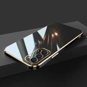 Samsung Galaxy Note 20 Ultra Kılıf Parlak Kenarlı Altın Işlemeli Kamera Korumalı Kapak Kilif