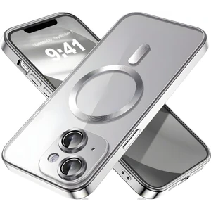 Apple iPhone 14 Kılıf Kamera Lens Korumalı Magsafe Şarj Kilifi Şeffaf Renkli Yumuşak Kapak