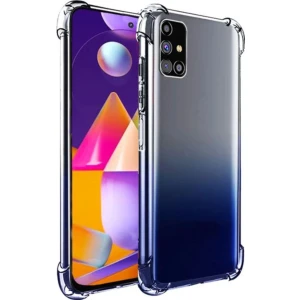 Samsung Galaxy M51 Kılıf AntiShock Köşe Korumalı Darbe Emici Crystal Berrak Şeffaf Sert Silikon