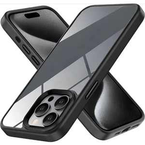 Apple iPhone 14 Pro Kılıf Kenarları Parlak Arkası Şeffaf Hassas Butonlu  Renkli Kapak