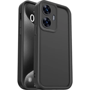 Realme C55 Kılıf Kamera Korumalı Yumuşak Dokulu Darbe Emici Siyah Silikon Kapak