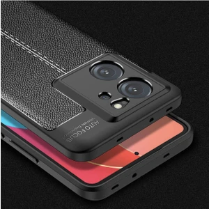 Xiaomi Mi 13T Pro Kılıf Kamera Çıkıntılı Deri Görünümlü Dikiş Desenli Koruyucu Kapak