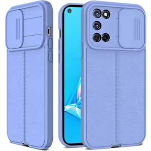 Samsung Galaxy M30S Uyumlu Kılıf Sürgülü Slide Kamera Korumalı Deri Görünümlü Leke Tutmaz Lüks Silikon