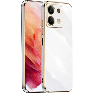 Xiaomi Redmi Note 13 4g Kılıf Parlak Kenarlı Altın Işlemeli Kamera Korumalı Kapak