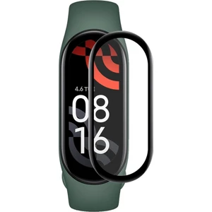 Xiaomi Mi Band 6 Uyumlu Tam Kaplayan Ultra Ince Kavisli Siyah Çerçeveli Saat Ekran Koruyucu Pet