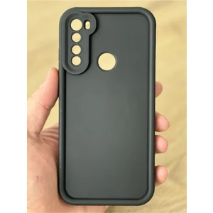 Xiaomi Redmi Note 8 Kılıf Kamera Korumalı Yumuşak Dokulu Darbe Emici Siyah Silikon Kapak