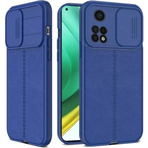 Xiaomi Mi 10T/PRO Kılıf Sürgülü Slide Kamera Korumalı Deri Görünümlü Leke Tutmaz Lüks Silikon