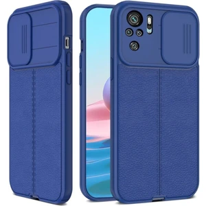 Xiaomi Poco F3/xiaomi Redmi K40 Kılıf Sürgülü Slide Kamera Korumalı Deri Görünümlü Leke Tutmaz Silikon