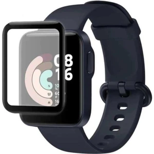 Xiaomi Redmi Watch 2 Lite Uyumlu Tam Kaplayan Ultra Ince Kavisli Siyah Çerçeveli Saat Ekran Koruyucu Pet