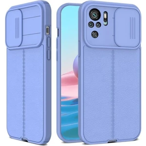 Xiaomi Poco F3/xiaomi Redmi K40 Kılıf Sürgülü Slide Kamera Korumalı Deri Görünümlü Leke Tutmaz Silikon