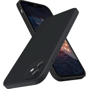 Apple iPhone 12 Kılıf Kadife Lansman Soft Yumuşak Liquid Silikon Kamera Korumalı Kapak