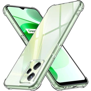 Realme C53 Kılıf Crystal Sert Pc Antishock Darbe Emici Kenar Şeffaf Silikon Kapak