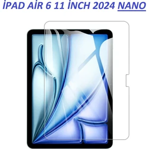 Apple iPad Air 6.nesil 11 Inch M2 Çip 2024 Uyumlu Şeffaf Esnek Tablet Cam Nano Ekran Koruyucu