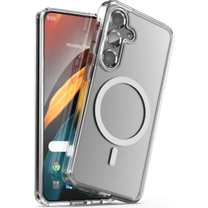 Samsung Galaxy S24 Plus Kılıf Kamera Çıkıntılı Magsafe Wireless Şarj Sert Şeffaf Darbe Emici Kapak