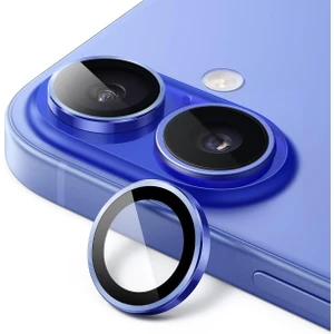 Apple iPhone 16 Plus Kamera Koruma Renkli Lens Koruyucu Temperli Cam Koruma
